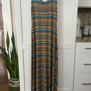 Colorful Chevron Maxi Dress